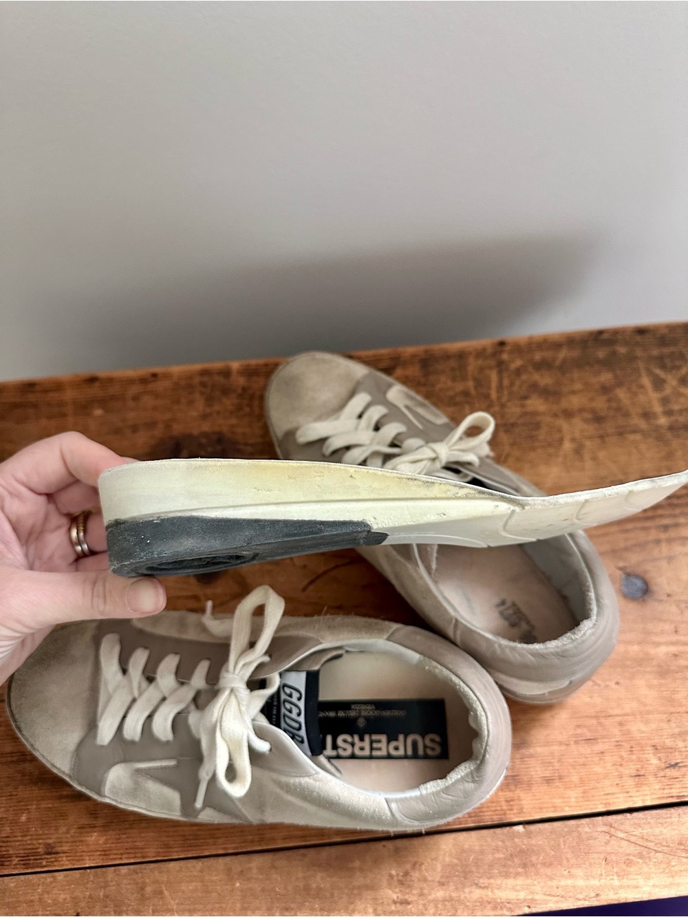 Golden Goose Superstar Tan Suede with Brown Star, Wedge Insole Size 36 Sneakers - Picture 16 of 16